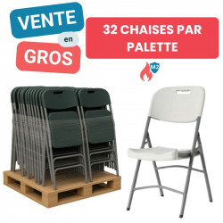 Chaise pliante collectivités - vente à la palette