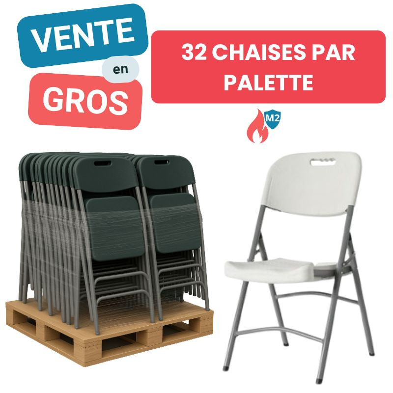 Chaise pliante collectivités - vente à la palette Chaise pliante collectivités - vente à la palette