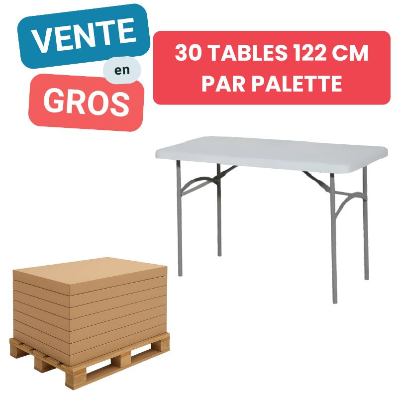 Table polypropylène - Achat en gros sur palette Table polypropylène - Achat en gros sur palette
