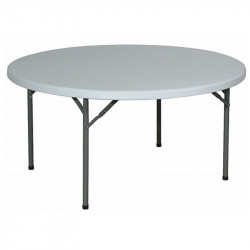 Table ronde en polypro pliante