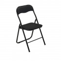 Chaise pliante noire pour collectivités
