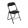 Chaise pliante noire pour collectivités