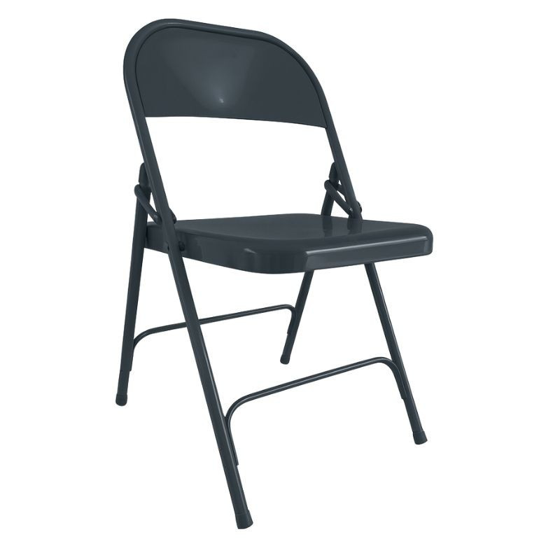 Chaise grise en métal