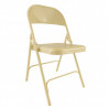 Chaise métallique beige et pliante