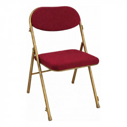 Chaise en velours pliante pour collectivités