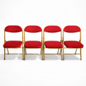 Alignement de chaises pliantes en velours Opéra