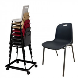 Lot de 30 chaises à coques pour collectivités