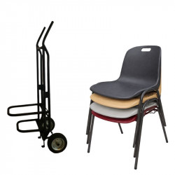 Lot de chaises à coque en plastique