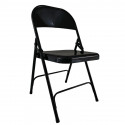 Chaise pliante noir en métal