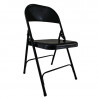 Chaise pliante noir en métal