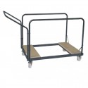 Chariot de transport tables rondes