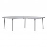 Table polypro demi lune