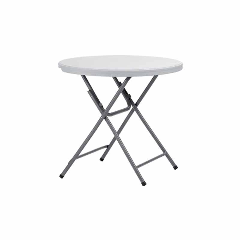 Petite table ronde blanche pour 4 personnes, petite table ronde pliante 